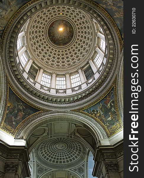 View of one of the Pantheon's Domes, Paris, France