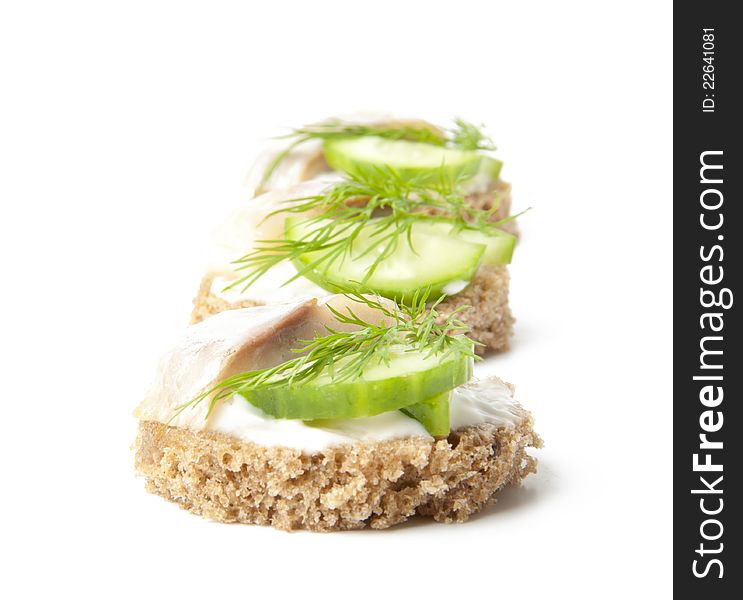 Sandwiches with herring