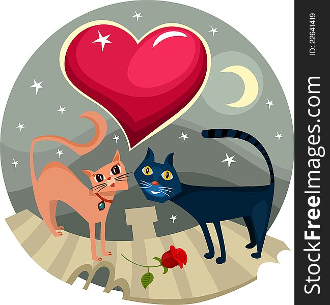 vector illustration of a valentine card