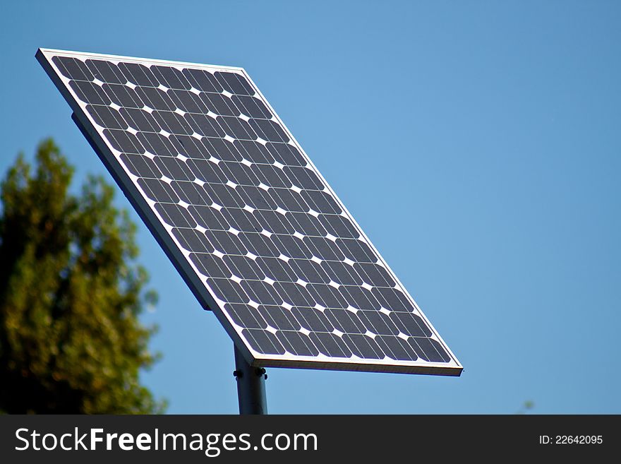 Small solar energy station for urban light in Bucharest