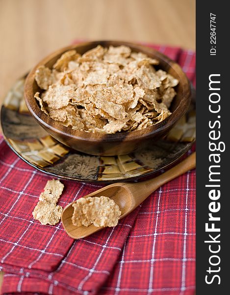 Healthy breakfast of whole grain cereals - muesli. Healthy breakfast of whole grain cereals - muesli