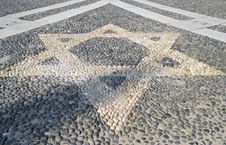 Star N The Pavement - Vigevano S Church Italy Stock Image Star N The Pavement - Vigevano S Church Italy Stock Image