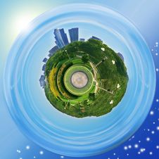 Grant Park Planet &x28;Chicago&x29; Royalty Free Stock Images Grant Park Planet &x28;Chicago&x29; Royalty Free Stock Images