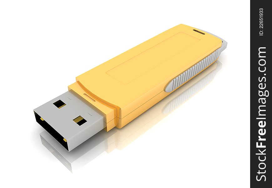 USB storage drive on a white background