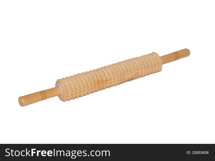 Handheld Wooden Massager In studio on a white background