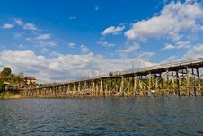 Longest Wooden Bridge In Thailand Royalty Free Stock Photos