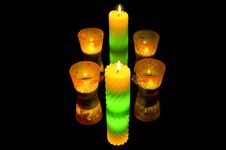 Colorful Candles. Isolate. Stock Photo Colorful Candles. Isolate. Stock Photo