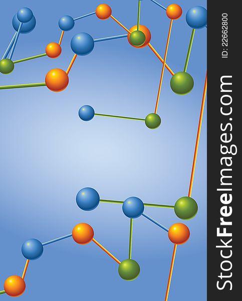 Molecule background and  illustration