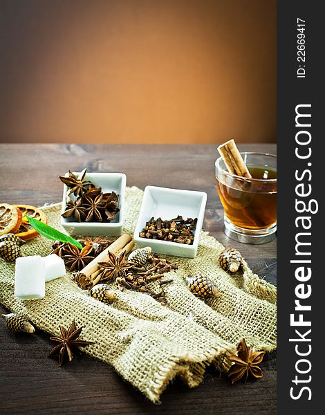 Aromatic Spices And Decoration For Tea