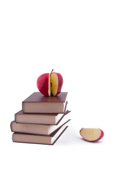 Books With Apple Stock Photography Books With Apple Stock Photography
