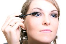 Beautiful Make Up Being Applied Stock Photos