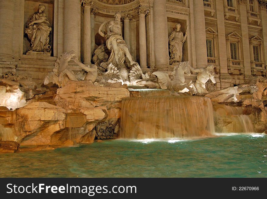 The Trevi Fountain in Quirinale, Rome is one of the cities most iconic landmarks. The Trevi Fountain in Quirinale, Rome is one of the cities most iconic landmarks