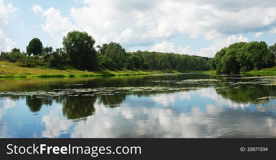 The River Ruza In Moscow Region