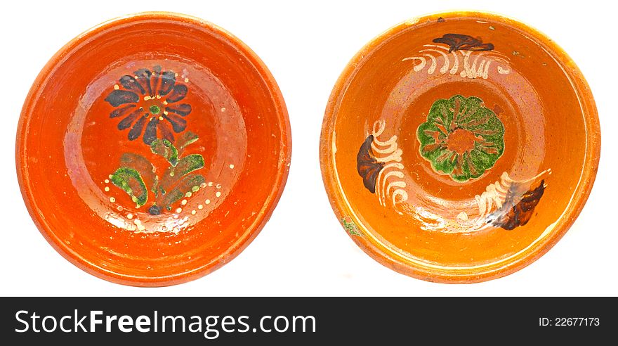 Traditional bowls made of clay
