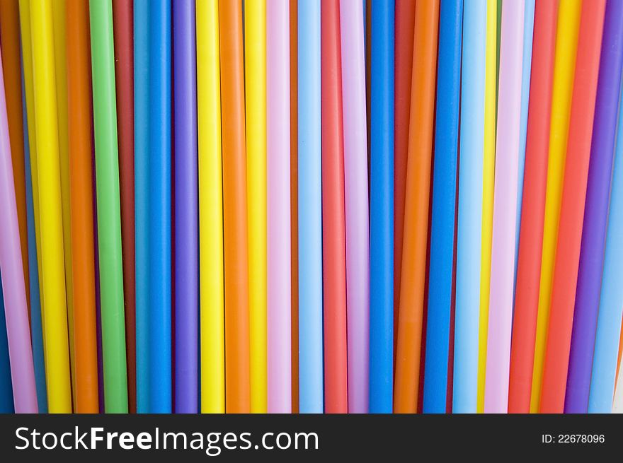 Colorful straws background