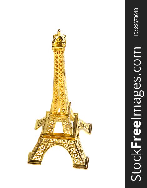 Eiffel Tower Statue isolated on white. Eiffel Tower Statue isolated on white