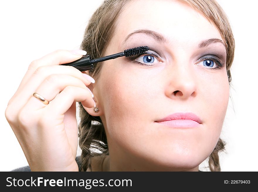 Beautiful Make Up Being Applied