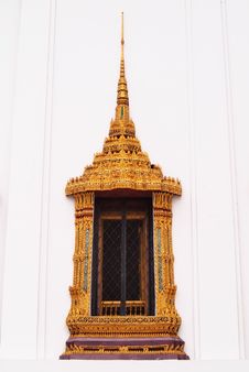 Traditional Thai Style Window Temple Stock Photos