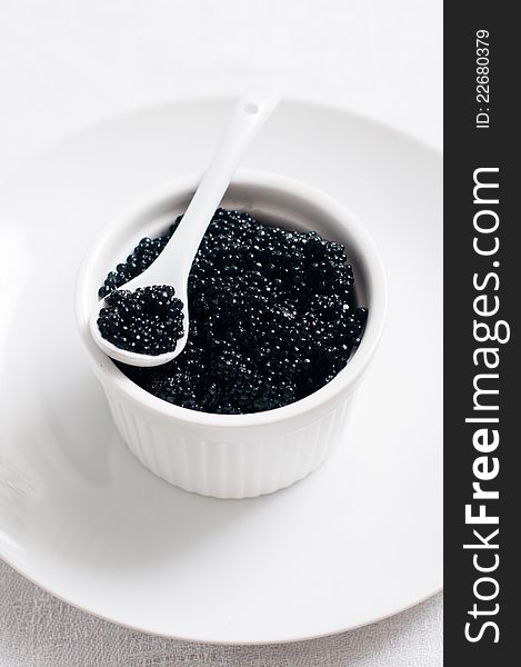 Black Caviar In A Bowl