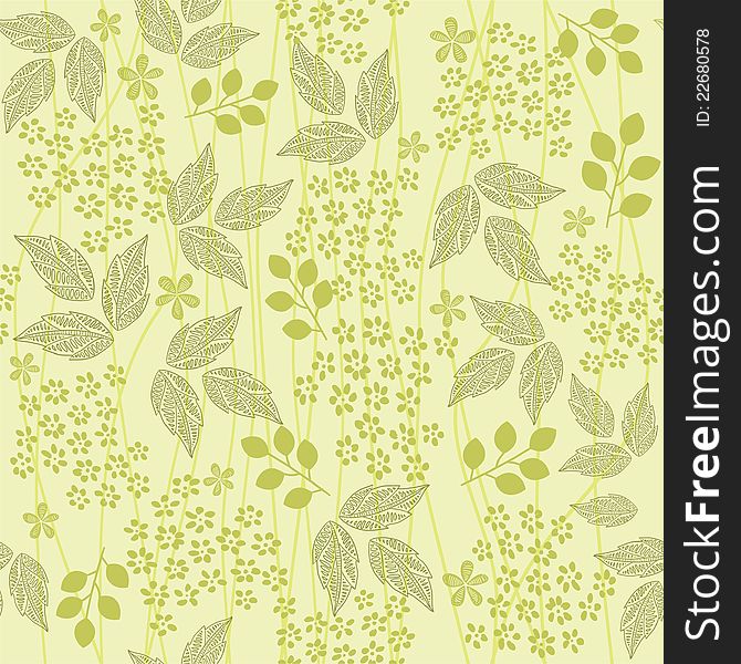 Seamless floral background in vector