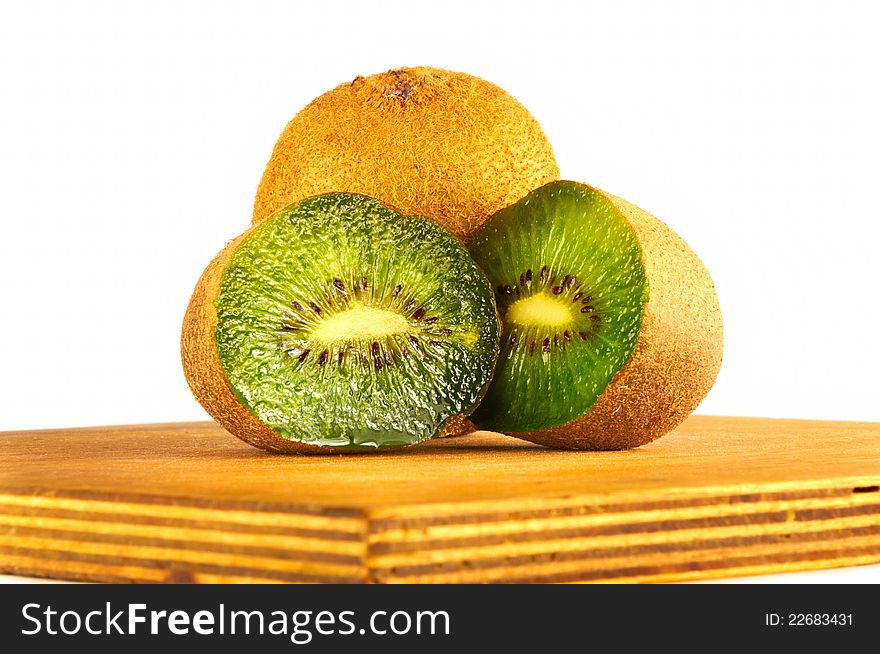 Juicy kiwi isolated on white background