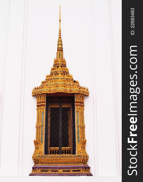 Traditional Thai style window at emerald buddha temple. Traditional Thai style window at emerald buddha temple