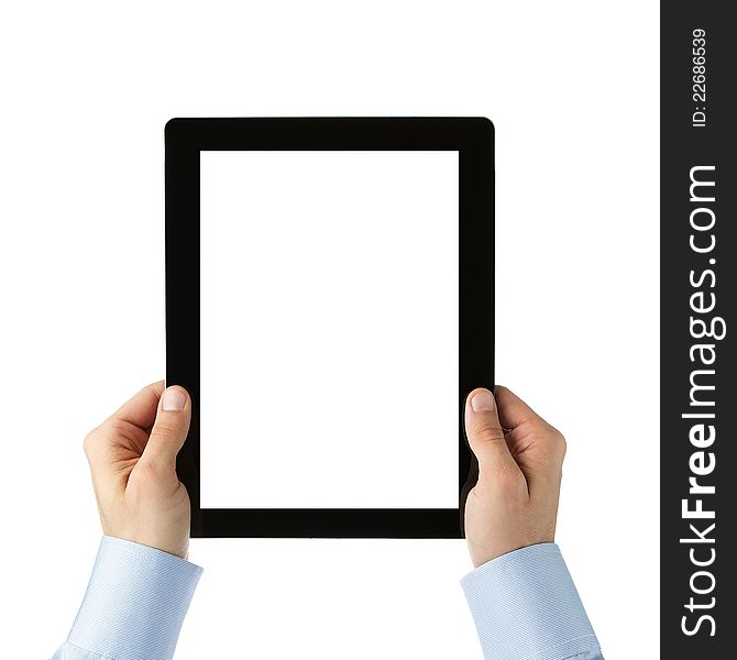 Blank digital tablet with clipping path