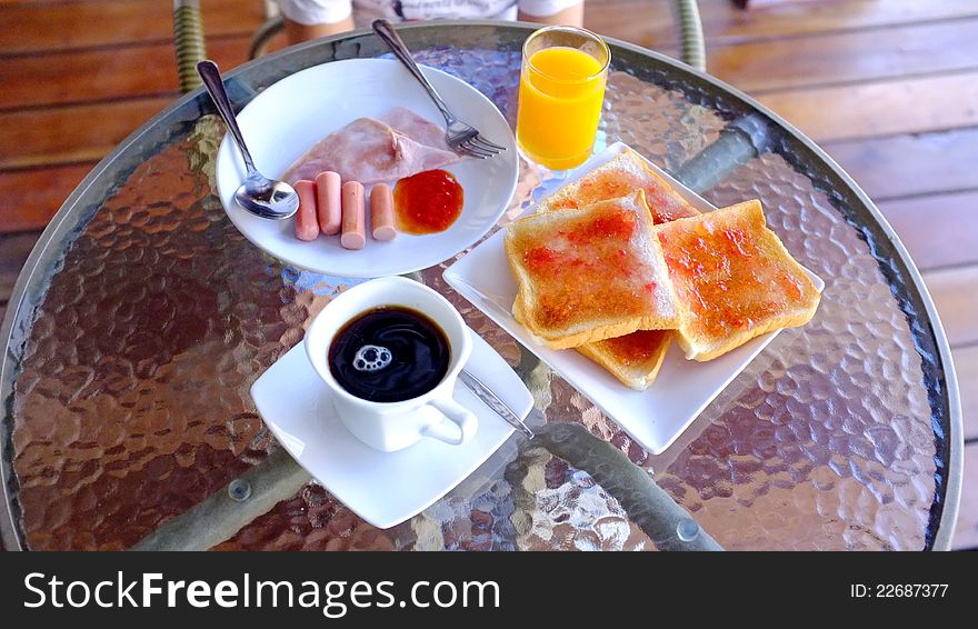 Morning Breakfast in Thailand Resort