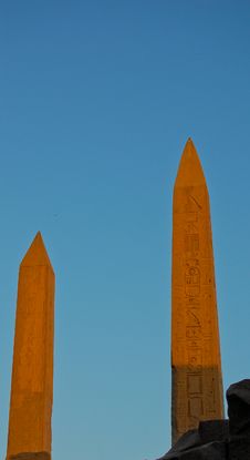 Twin Obelisks Stock Images