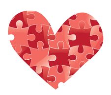 Heart Puzzle. Love Background. Royalty Free Stock Image