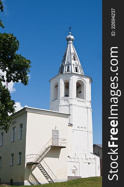 Belltower. Yaroslav's Court. Novgorod the Great.. Russia. Belltower. Yaroslav's Court. Novgorod the Great.. Russia