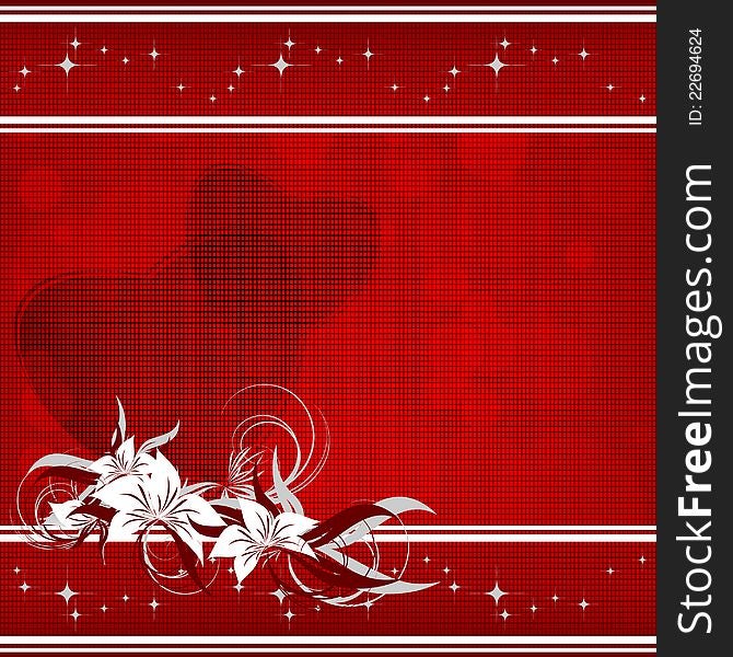 Bright red valentine's day backdrop with copy space. Eps10