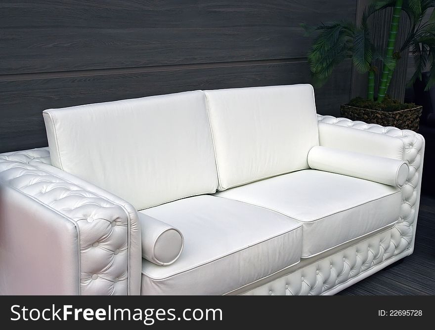 White leather living room furniture set. Living room furniture set.
