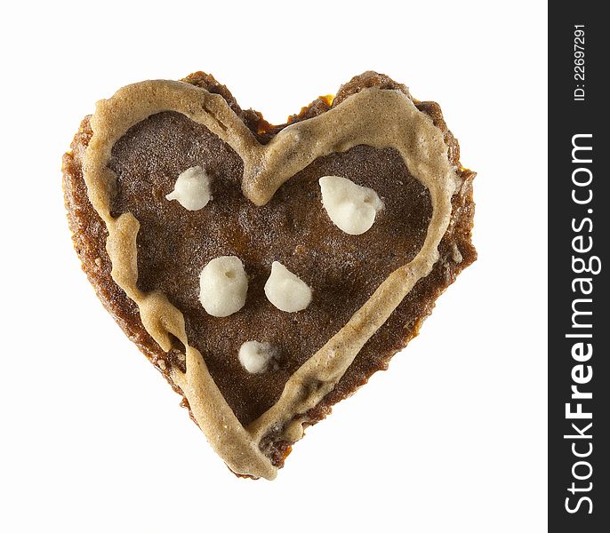 Heart shape spice cake