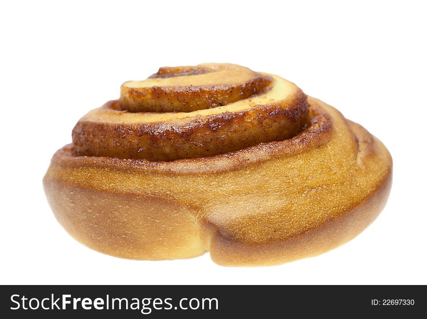 One roll bread isolated on white background. This has a clipping path.