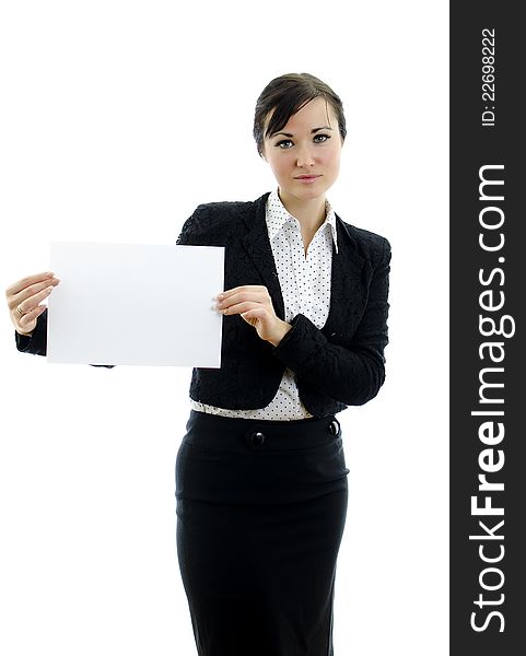 Executive Woman With Business Card