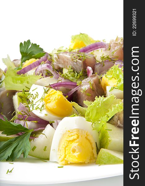Herring Salad, Apples And Eggs