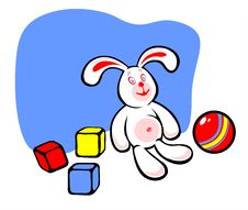 Rabbit And Toys Stock Photos Rabbit And Toys Stock Photos