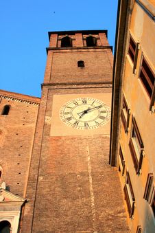 Medieval Bell Tower & Clock Stock Images Medieval Bell Tower & Clock Stock Images