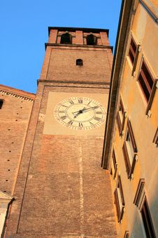 Medieval Bell Tower & Clock Royalty Free Stock Photos Medieval Bell Tower & Clock Royalty Free Stock Photos