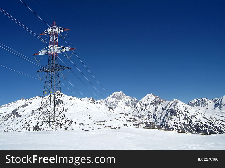 Electric pill on the Mont Blanc. Electric pill on the Mont Blanc