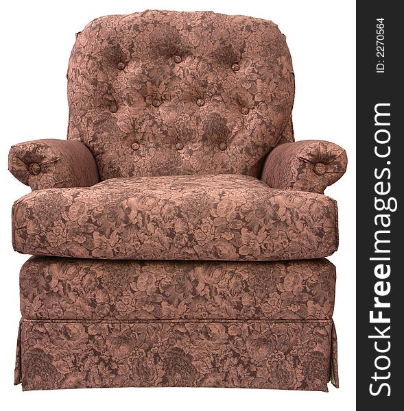 Traditional Swivel Rocker Accent Chair in Burgundy Fabric