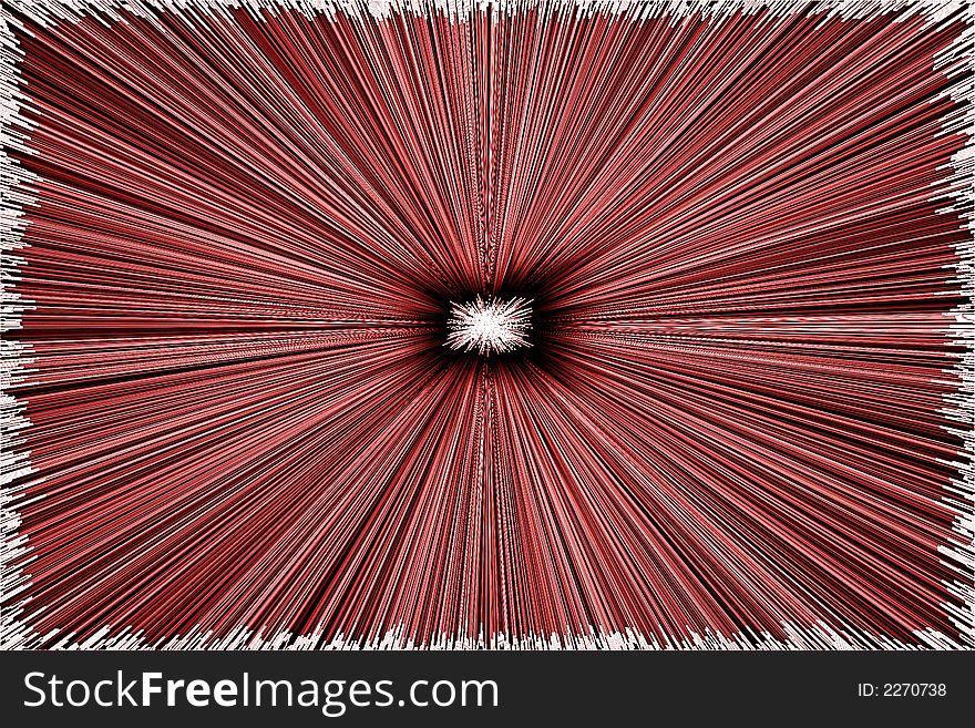 Red Lines Radiate Outward from a Blast at the Center of an Abstract Composition. Red Lines Radiate Outward from a Blast at the Center of an Abstract Composition.