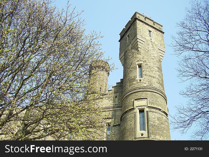 Great View of a castle in the Countryside of England