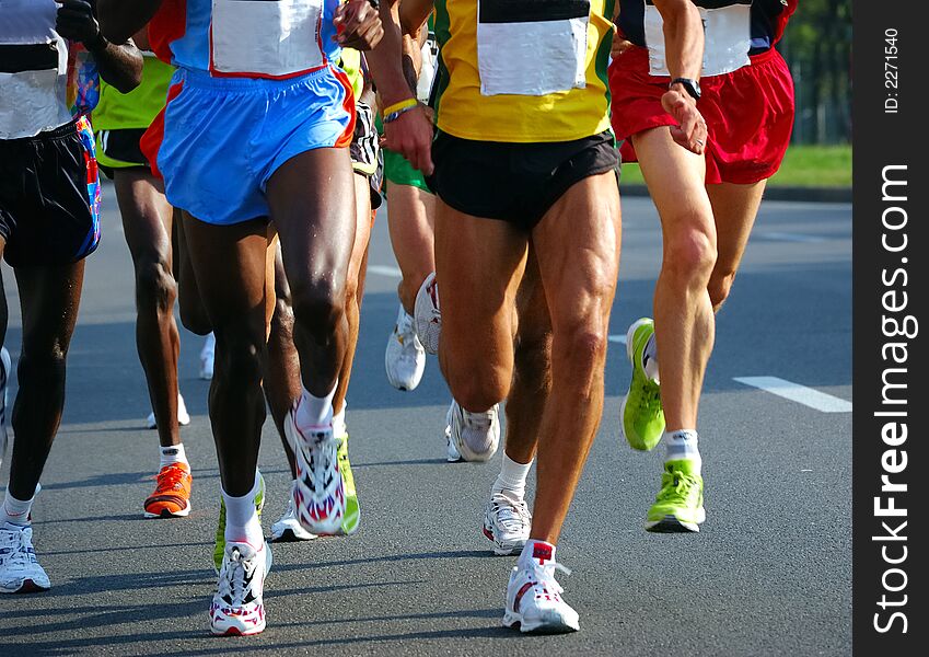 Group of top marathon racers