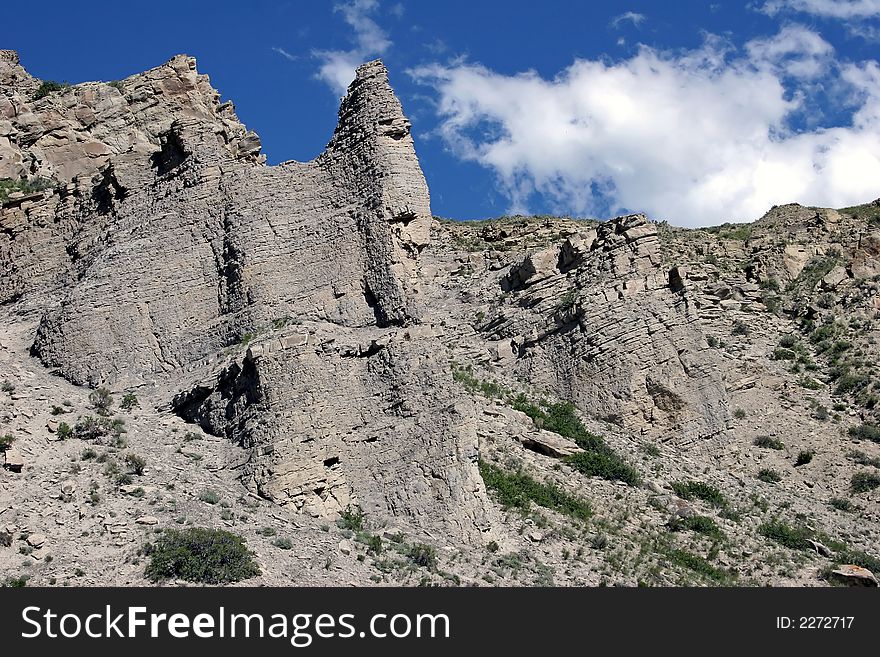 Cliffs in Yellowstone National Park. Cliffs in Yellowstone National Park