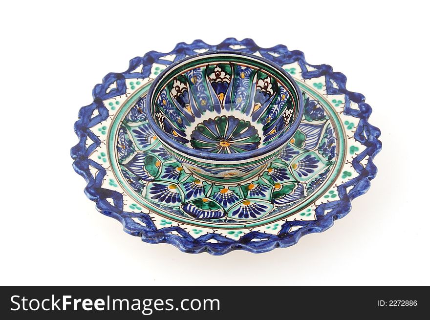 Uzbek Tea Cup and Desert Plate