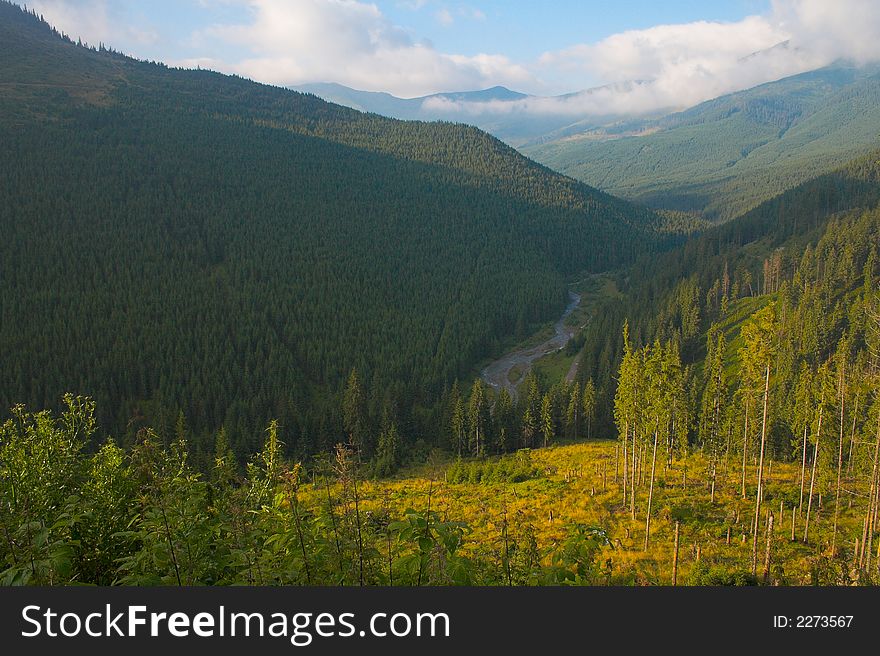 Mountain landscape in the summer. Mountain landscape in the summer