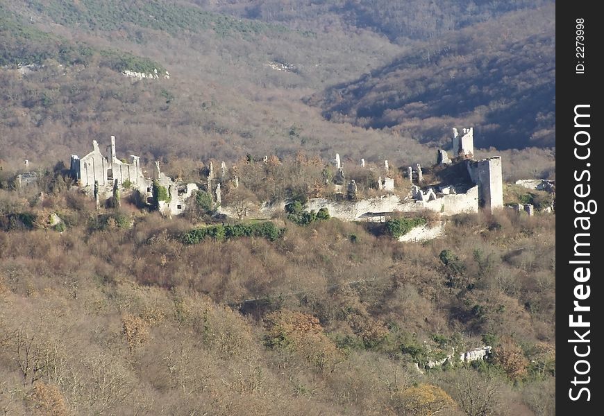 Medieval town ruins