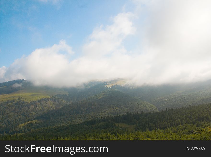 Mountain landscape in the summer. Mountain landscape in the summer